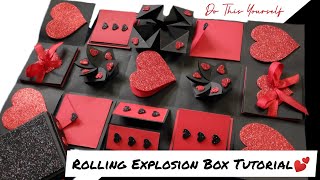 Rolling Explosion Box Tutorial 💕| DIY | Valentine's Day | The Underground Crafter | Saniya Bahalwa