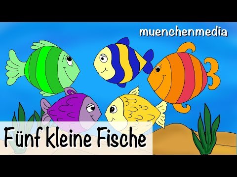 🎵 Fünf kleine Fische - Kinderlieder deutsch | Kinderlieder zum Mitsingen - muenchenmedia