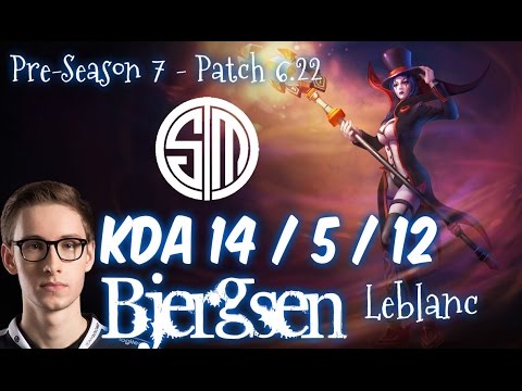 TSM Bjergsen LEBLANC vs FIZZ Mid - Patch 6.22 NA Flex Rank