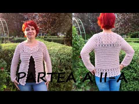 Crosetăm jachetă Adela - PARTEA A II-A / tutorial pas cu pas