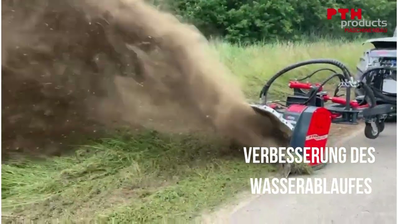 PTH Bankettfräse - nachhaltige Pflege von Straßenbanketten für den Werterhalt der Straßen
