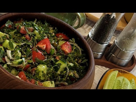 Purslane Salad - Superfood - Easy Peazy Recipe