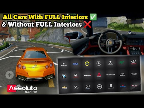 Assoluto Racing - All Dealership Cars That Have FULL Interiors + Token Car Interiors Owned