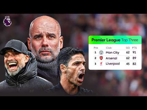 Relive the EPIC three way battle for Premier League title 2023/24