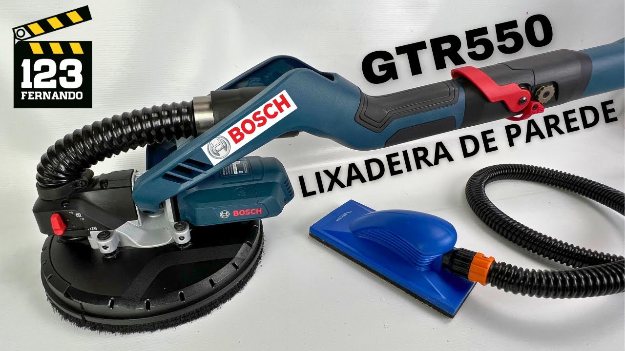 LIXADEIRA GIRAFA BOSCH GTR 550 LIXA PAREDE, TETO E PISO DE MADEIRA COM LIXA TELADA E LIXA FURADA PÓ