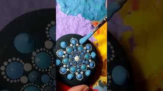 Painting a dot mandala using brushes #mandalaart #dotart