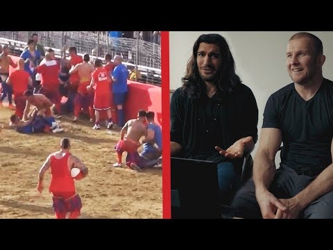 UFC Fighters React to 'MMA Football' (Calcio Storico), feat. Elias Theodorou and Misha Cirkunov