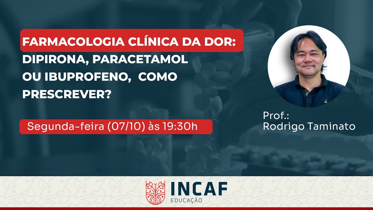 Workshop - Farmacologia clínica da dor: dipirona, paracetamol ou ibuprofeno,  como prescrever?