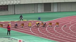 2020年埼玉県陸上競技選手権大会　男子100m予選２組　齋藤、阿部、盛合