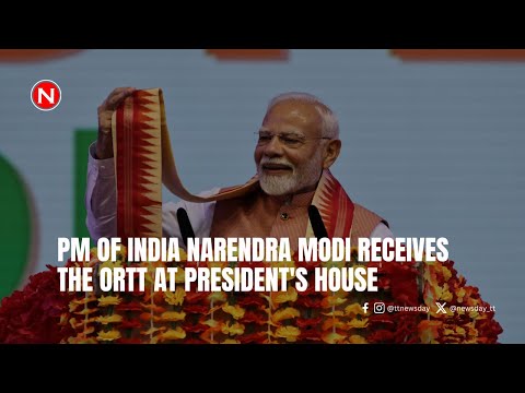 Prime Minister of India Narendra Modi receives the ORTT at President's House