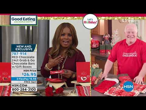 RED Chocolate 24count Grab   Go Chocolate Bars with Gift...