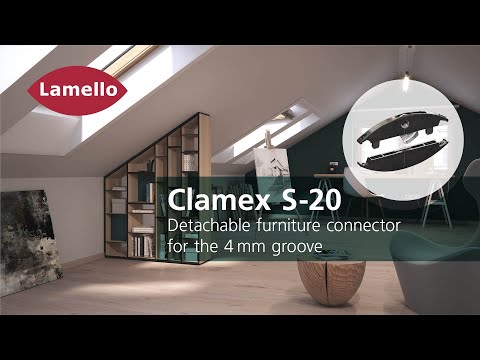 Lamello Clamex S-20 - Detachable furniture connector for the 4 mm groove