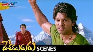 Allu Arjun Powerful Interval Fight  Desamuduru Tel