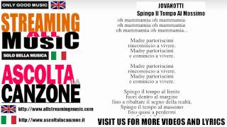Jovanotti - Spingo Il Tempo Al Massimo (Lyrics / Testo)