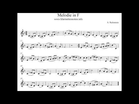 Clarinet  - Melody in F - A. Rubinstein