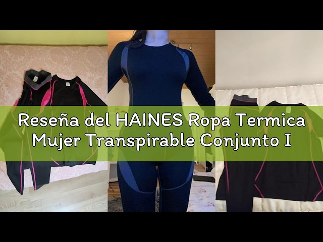 Vídeo relacionado con MEETWEE Conjuntos Térmicos Mujer Set Base Layer, Gris, S