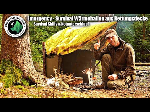 Emergency - Survival Wärmeballon aus Rettungsdecke - Survival Skills & Notunterschlupf