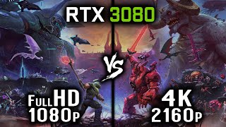 DOOM Eternal - 1080p vs 2160p 4K _ RTX 3080 - HD vs 4K on DOOM