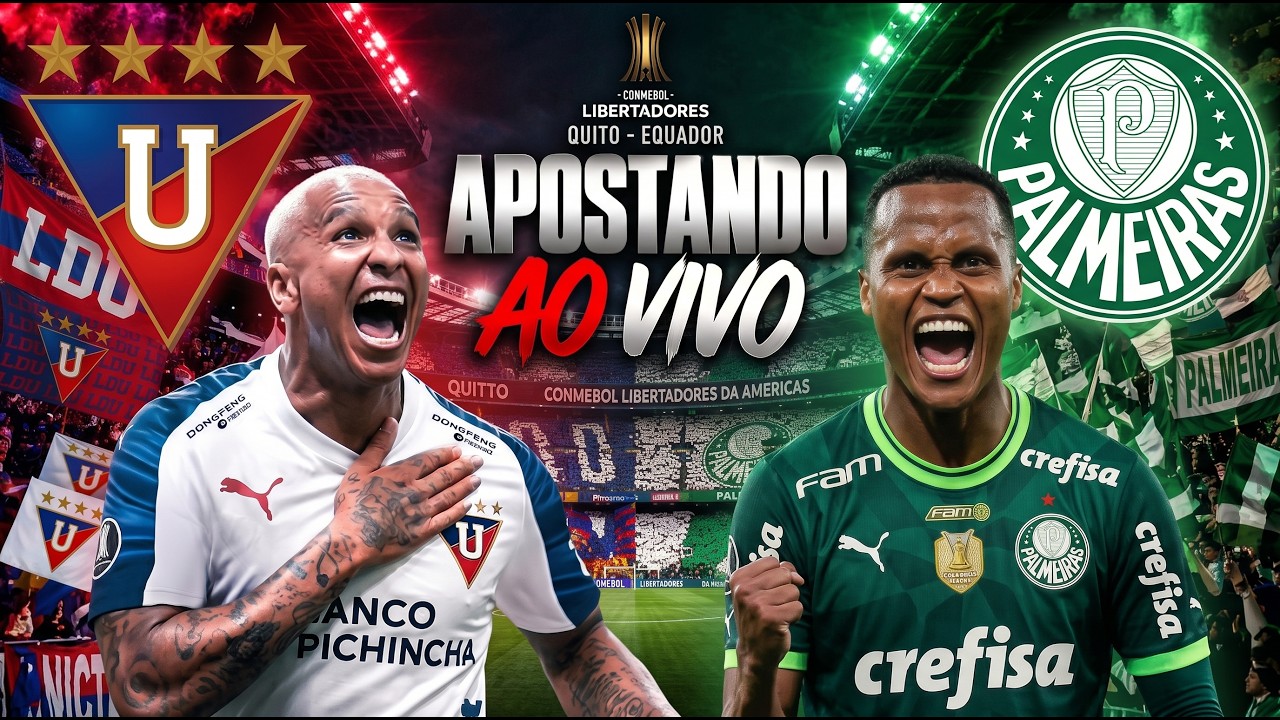 🔴 AO VIVO | LDU x PALMEIRAS + CORINTHIANS x ESTUDIANTES + GALO x SANTOS I REACT I APOSTAS AO VIVO