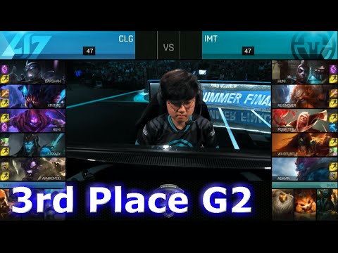 Immortals vs CLG | Game 2 for 3rd Place S6 NA LCS Summer 2016 PlayOffs | IMT vs CLG G2 1080p