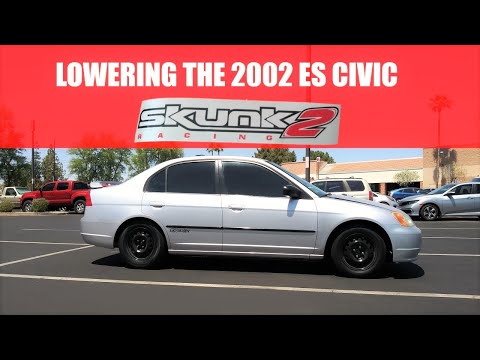 LOWERING THE 2002 ES1 CIVIC! project es1 (skunk2 racing lowering springs)