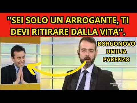 ''SEI SOLO UN ARROGANTE, TI DEVI RITIRARE''.....  cosi dice Borgonovo  a Parenzo che lo umilia e....