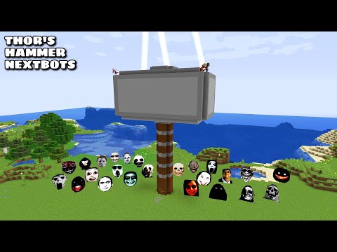 SURVIVAL THOR'S HAMMER HOUSE WITH 100 NEXTBOTS in Minecraft - Gameplay - Coffin Meme