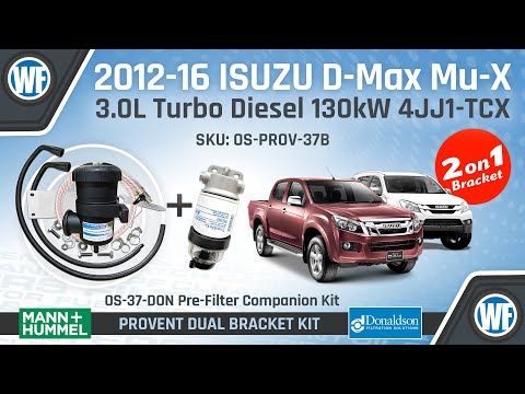 WF Provent Catch Can & Pre-Filter DUAL Bracket Kit for Isuzu D-Max 2012-2016 3.0L TD 4JJ1 OS-PROV-37