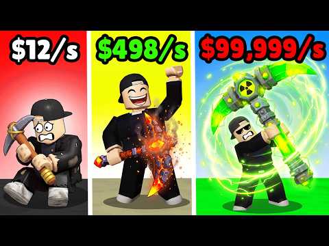 I Got The STRONGEST PICKAXE in Roblox Pickaxe Tycoon
