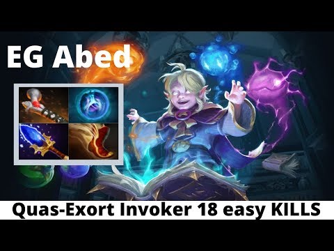 EG Abed first try out on Quas-Exort Invoker 18 KILLS Full Gameplay Dota2 TV