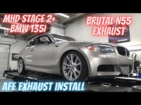 THIS STAGE 2+ BMW 135i N55 IS SO VIOLENT! AFE EXHAUST INSTALL, REACTION + REVIEW)