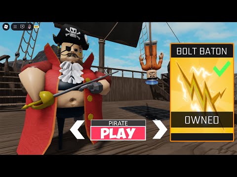 PIRATE BARRY'S PRISON RUN! (OBBY) - Bolt Baton New Item Unlocked All Morphs Gameplay - SIREN COP
