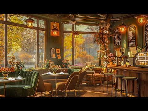 Cozy Cabin Porch Coffee Shop Ambience☕With Relaxing Piano Jazz  for Working, Studying, Sleep #9