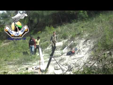 استهداف قوات النظام في جبل التركمان في ريف اللاذقية بواسطة قذائف الهاون من قبل لواء ذئاب الغاب