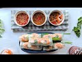 HOW TO MAKE AUTHENTIC VIETNAMESE SPRING ROLLS (GOI CUON) || 3 WAYS: SPRING ROLL SAUCE RECIPE
