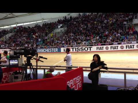 Chris Newton's response to Laura Trott's Omnium Scratch Race performance