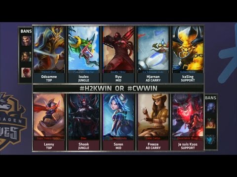 H2K vs CW Game 2 Highlights - H2K GAMING vs COPENHAGEN WOLVES - Week 8 EU LCS SUMMER 2015