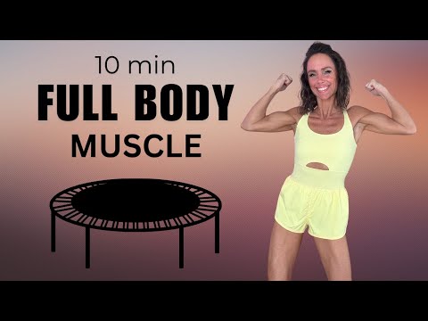 10-Minute Full Body Muscle Building Flex Routine on a Rebounder | Isometric Training with Jumping
