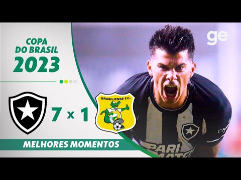 BOTAFOGO 7 X 1 BRASILIENSE | MELHORES MOMENTOS | 2ª FASE DA COPA DO BRASIL 2023 | ge.globo