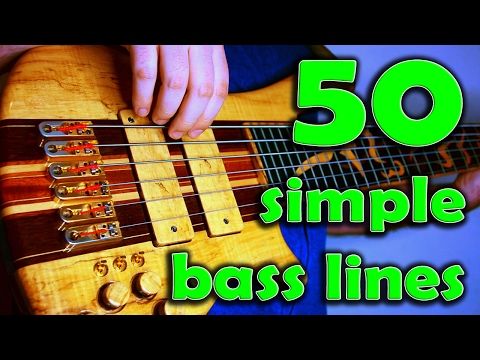 50 Simple Amazing Bass Lines - easy grooves for beginners