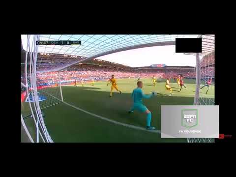 Golazo de Roberto torres para el osasuna 1 barca 0