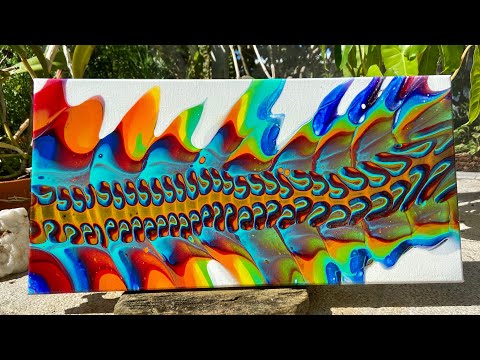Fluid Art! Acrylic Pour Painting With Amazing Colorful Results!