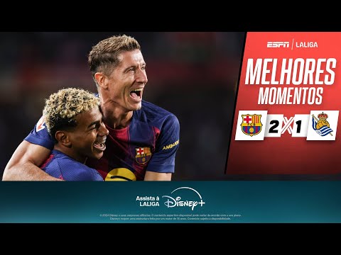 Gols e lances de Barcelona x Real Sociedad