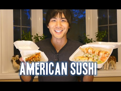 ジュンがアメリカの寿司に挑戦! (Jun tries American sushi!)