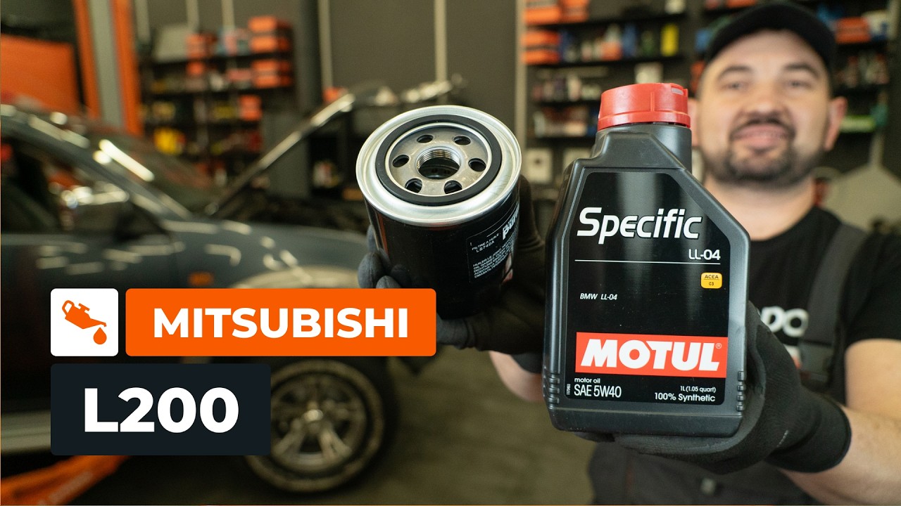 Anleitung: Mitsubishi L200 KA Motoröl und Ölfilter wechseln