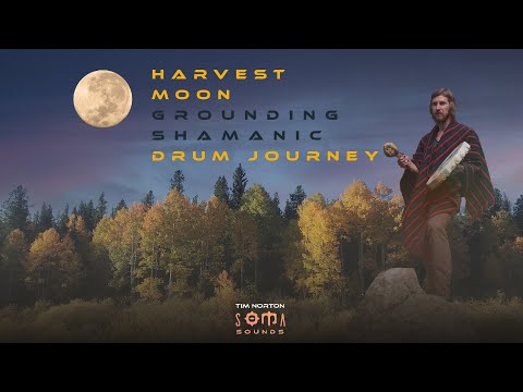 Harvest Moon 🌙 Full Moon Shamanic Drum Meditation Music 🍁