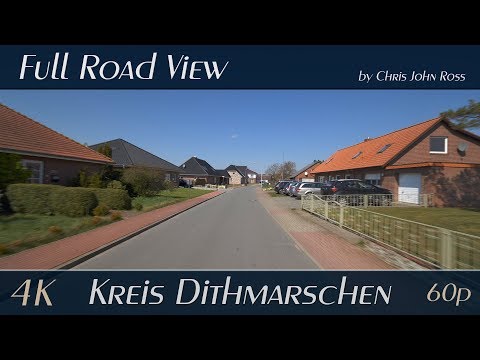 Kreis Dithmarschen, Schleswig-Holstein, Germany: Dingen, Dingerdonn - Westerstraße - 4K (2160p/60p)