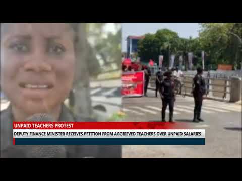 Deputy Finance Minister receive petition from aggrieved teachers over unpaid salaries.