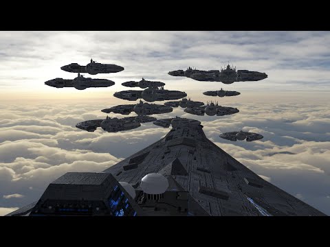Imperium Super Star Destroyer vs CIS Lucrehulks | Massive Star Wars Remake Clash