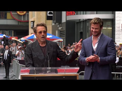 ロバート・ダウニー・Jr、クリス・ヘムズワース・ハリウッド・ウォーク・オブ・フェイム授賞式でのスピーチ (Robert Downey Jr. speech at the Chris Hemsworth Hollywood Walk of Fame star ceremony)